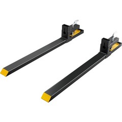VEVOR Clamp on Pallet Forks 4000lbs Tractor Forks 60″ Heavy Duty Bucket Forks