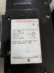 set of (3) Carling Tech EA2-B0-24-410-31E-DC Circuit Breaker 2P 1A 240V 50/60Hz