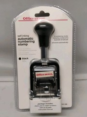 Office Depot Self Inking BLACK Automatic Numbering Stamp 841596 Factory Sealed!