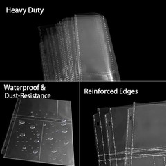 4×6 Photo Sleeves Clear for 3 Ring Binder (240 Pictures), Heavy Transparent