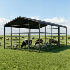 13x20ft Galvanized Livestock Shelter Metal Cattle Shed Steel Barn Horse Goat New