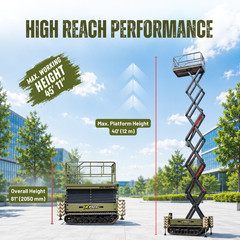 2026 BRAND NEW ELECTRIC TRACK SCISSOR LIFT XFLEX 4068ET/45 FEET WORKING HEIGHT