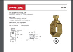 Perfect Vision Part # ASA58UL 5/8″ Copper Ground Rod Clamp UL Listed