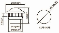 All Star QTY 20-3/4 (.75 Inch) Mini Clear Lens Amber 3 LED Clearance Lamp Round