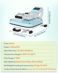15″X15″ Digital Heat Press Machine T-Shirt Sublimation Printer Transfer Pressing