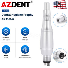 AZDENT Dental Hygiene Prophy Handpiece Air Motor 4 Hole with 4:1 Nose Cone USA