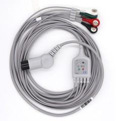 【Hot】5-Lead EKG/ECG Cable Snap WireTPU Welch Allyn fit propaq 100/200/CS 3M 6pin