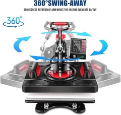 Professional 8 in 1 Heat Press Machine Sublimation Machine 12″ X 15″ Shirt Pr…