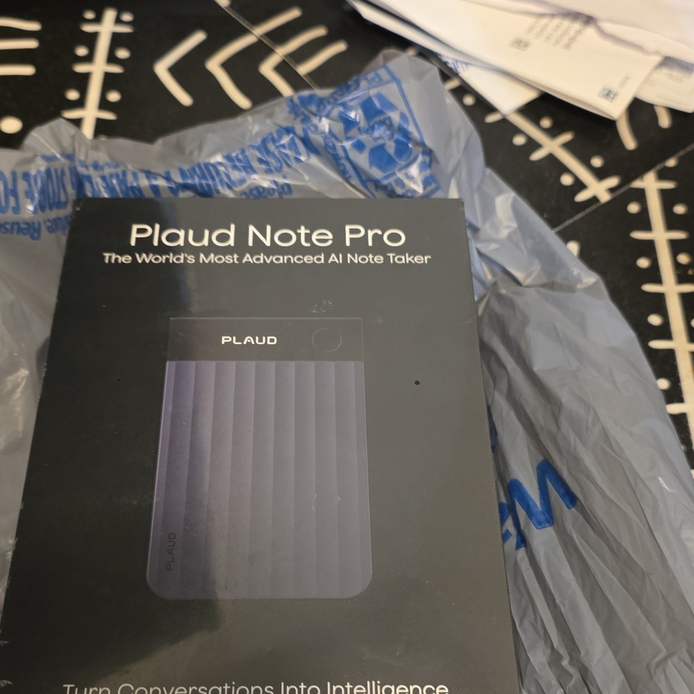 PLAUD Plaud Note Pro AI Voice Recorder 64GB Black w/ Case, Bluetooth, 30hr