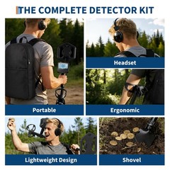 Deep Ground Metal Detector For Adults Underwater Beach Yard Waterproof Seeker US