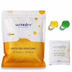 10 Gram x 30 Packs Food Grade Silica Gel Desiccant Packets Orange Color Cobalt