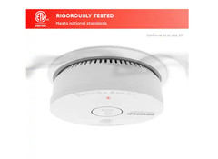 USI Hardwired and 1-Year Battery Backup Smoke Detector with Photoelectric Sensor