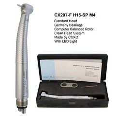 COXO Dental Self Power LED Handpiece CX207-F High Speed Turbine 2 4 Hole Midwest