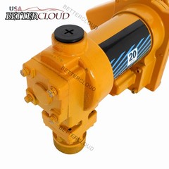 Fuel Transfer Pump 20GPM Diesel Gasoline Kerosene Car Truck Tractor + Flow Meter