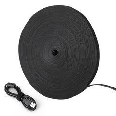 Double-Sided Hook and Loop Straps,1/2in x 100ft 1/2in x 100ft, black