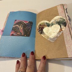 Handmade Junk Journal Valentine Theme Measures 8.5 X 5.5 Inches