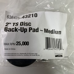 Norton 63642543210 Quick Change Disc Backup Pad 2” Diameter 1/4” Straight Shank
