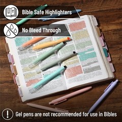 Mr. Pen 10 Pack Bible Gel Highlighters No Bleed Cotton Candy Clouds Pens