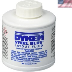 4oz Brush-in-Cap Steel Blue Layout Fluid – Ideal for Metal and Defect Inspection