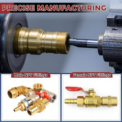 Pack of 1 Brass Hose Barb Fittings Adapter Connector 5/16″ Hose Barb to 1/8″ NPT