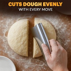 Bench Scraper Kitchen – Multipurpose Pastry 5.9″L x 4.53″W, Silver