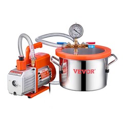 1.5 Gallon Vacuum Chamber 3.5CFM Single Stage Pump Degassing Chamber Kit