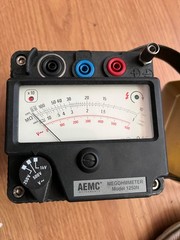 Aemc 1250N Hand Cranked Analog Megohmmeter Ohm Module Kit 250-500-1000V