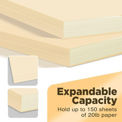 Manilla Folders 8.5 X 11 File Folders Letter Size Manila Folder with 1/3 Cut