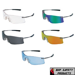 MCR CREWS RUBICON SAFETY GLASSES SUNGLASSES METAL FRAME RUBBER NOSEPIECE 1 PAIR