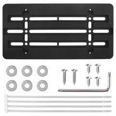Universal License Plate Mounting Kit,No Drill Front & Rear Bracket Holder wit…