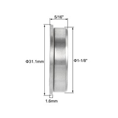 4pcs Double Sealed GCr15 FR8-2RS Flange Ball Bearing 1/2″x1-1/8″x5/16″