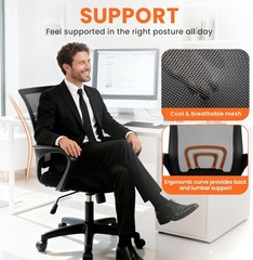 Ergonomic Mesh Chair with 360° Swivel & Height Adjustment for Any Room