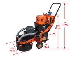 220V Concrete Floor Grinder Polishing Machine w/ 30L Dust Bucket 6 Grinding Head