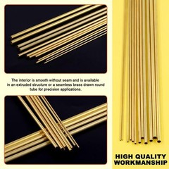 Brass Tube 1mm 2mm 3mm 4mm 5mm 6mm 7mm 8mm 9mm 10mm 11mm 12mm 13mm O.D. x 500mm