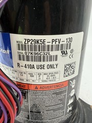 Copeland 2.5 Ton Scroll Compressor ZP29K5E-PFV-130 R410A 208/230V 1 PH #A1-59