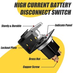 500A High Current Battery Disconnect Switch, 12-36V Cut Off Switch…