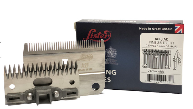 Lister A2F/AC Fine Blade Professional Animal Clipper Blade Set 258-11850