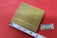 1/2″ x 4″ C360 BRASS FLAT BAR 4-1/2″ long Solid Plate Mill Stock H02 .50″x 4″