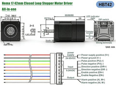 Nema17 Nema23 Closed-loop Integrated Stepper Motor w/1000 line magnetic Encoder