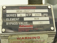 Schroeder NF301N10PMS5 Hydraulic Filter 3/4″ NPT 3000 PSI 20 GPM N10 Element