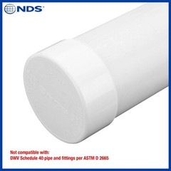 NDS 4in PVC Sewer Drain Cap Pipe Fitting Plug Heavy Duty