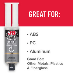 J-B Weld Bumper Weld Syringe Epoxy Adhesive, 25 ml