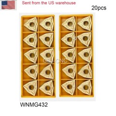 20pcs WNMG080408-MA WNMG432 Carbide Inserts for CNC Lathe tool handle MWLNR 08