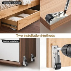 4 Pack Bedroom Door Sinking Repair Caster Wheels, 0.9Inch Multifunctional Iow Pr