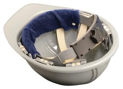 Occunomix 870 Navy Snap-On Hard Hat Sweatband, Terry Cloth