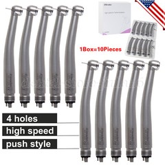 4 Hole Dental High Speed Handpiece Large Head Single Water Spray Air Turbine 10