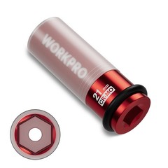 WORKPRO 1/2″ Drive Lug Nut Impact Duty Socket 21mm Deep Thin Wall Socket 6 Point