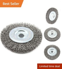 Coarse Wire Wheel Brush 4-Inch x .012-Inch for Rust Removal & Surface Cleaning