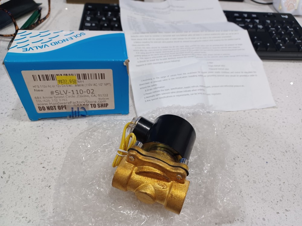 HFS SLV-110-02 110V AC 1/2″ NPT Electric Liquid Solenoid Valve Model 2W-160-15