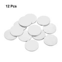 Stamping Blank Brass Round DIY Crafts Tags Silver, 18mm/0.7″, Pack of 12